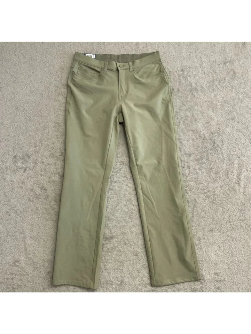 Greg Norman Men's 30x29 Olive Stretch Straight Fit Golf Pants  N1443